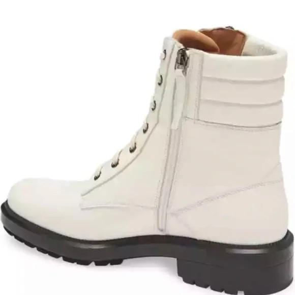 Aquatalia Laila Water Resistant Zip Bootie in Off White Leather Size 9.5. - Picture 4 of 10